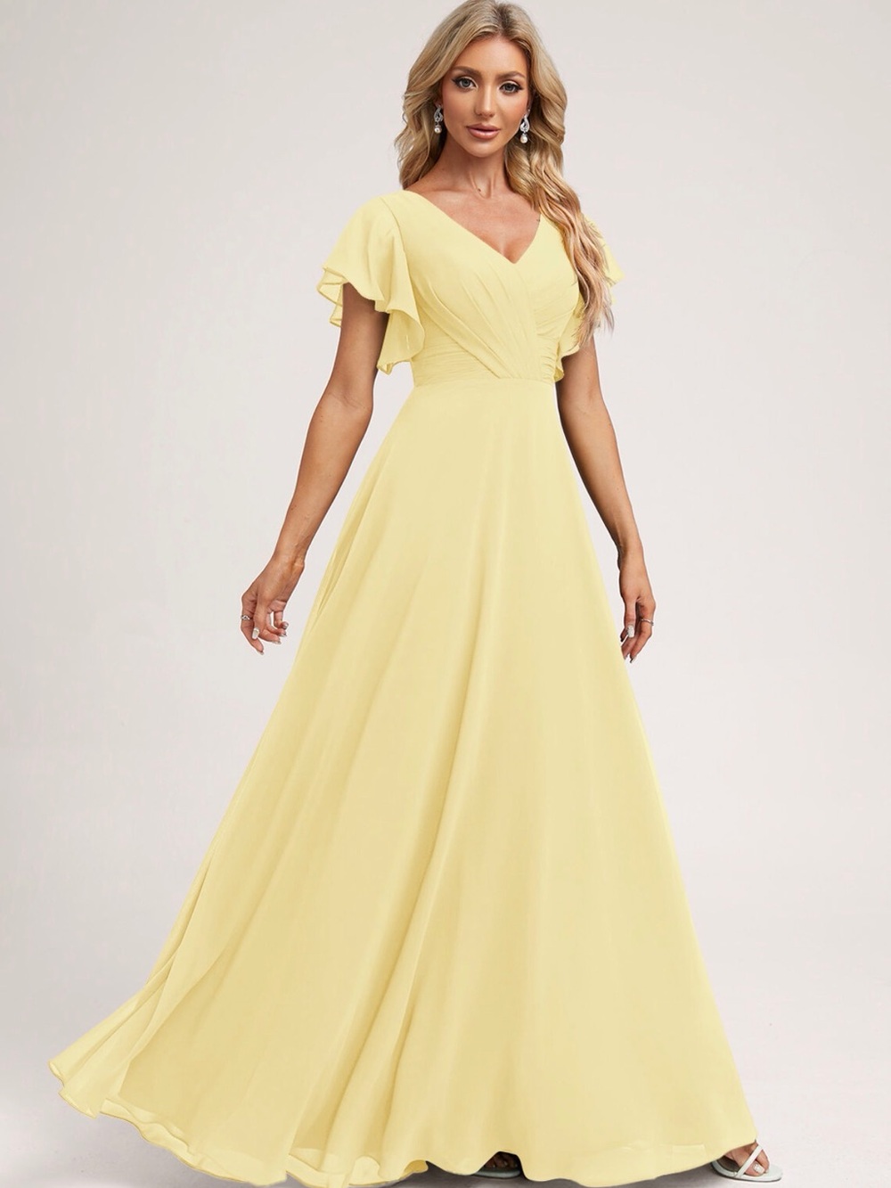 Bridesmaid Dress Yellow Size 2